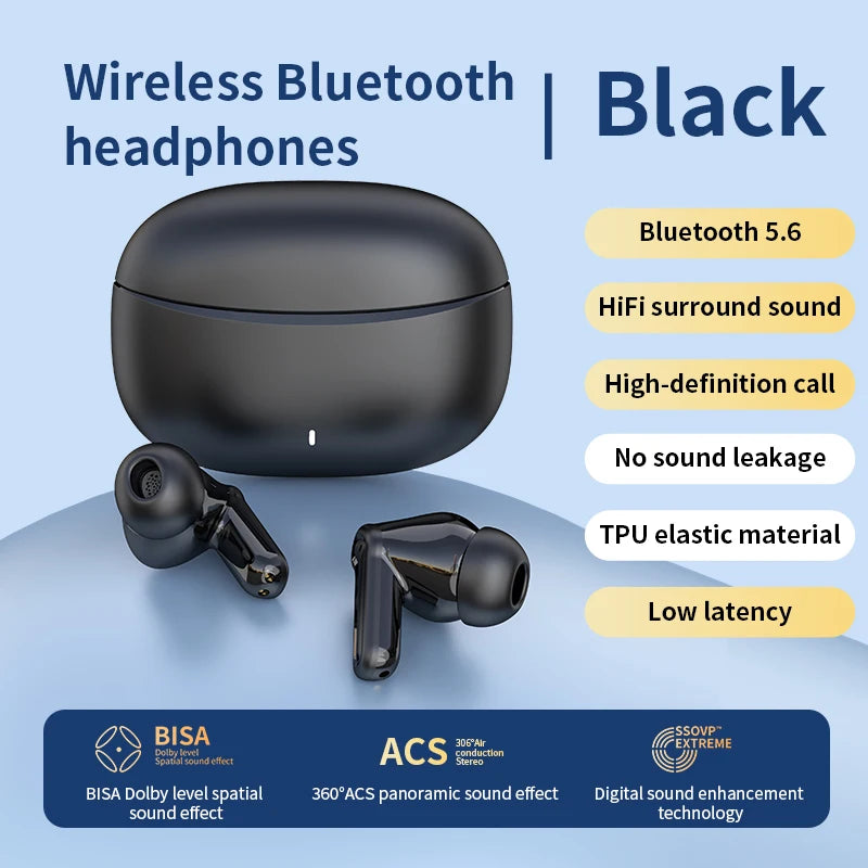 wireless Bluetooth earphones with long battery life, in-ear design, Bluetooth 5.6Earphone bluetooth Bluetooth headphonesTWS