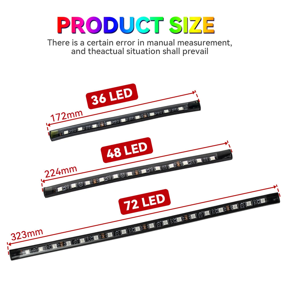 RGB Automotive Atmosphere Decorative Lamp Led Interior Light Strip Car Foot Ambient Lights with USB Cigarette with Remote Voice