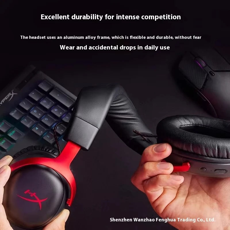 New ,HyperX Cloud III 3 Gaming Headset DTS Spatial Audio Signature Memory Foam Premium Leatherette 3.5mm USB Noise-Cancelling