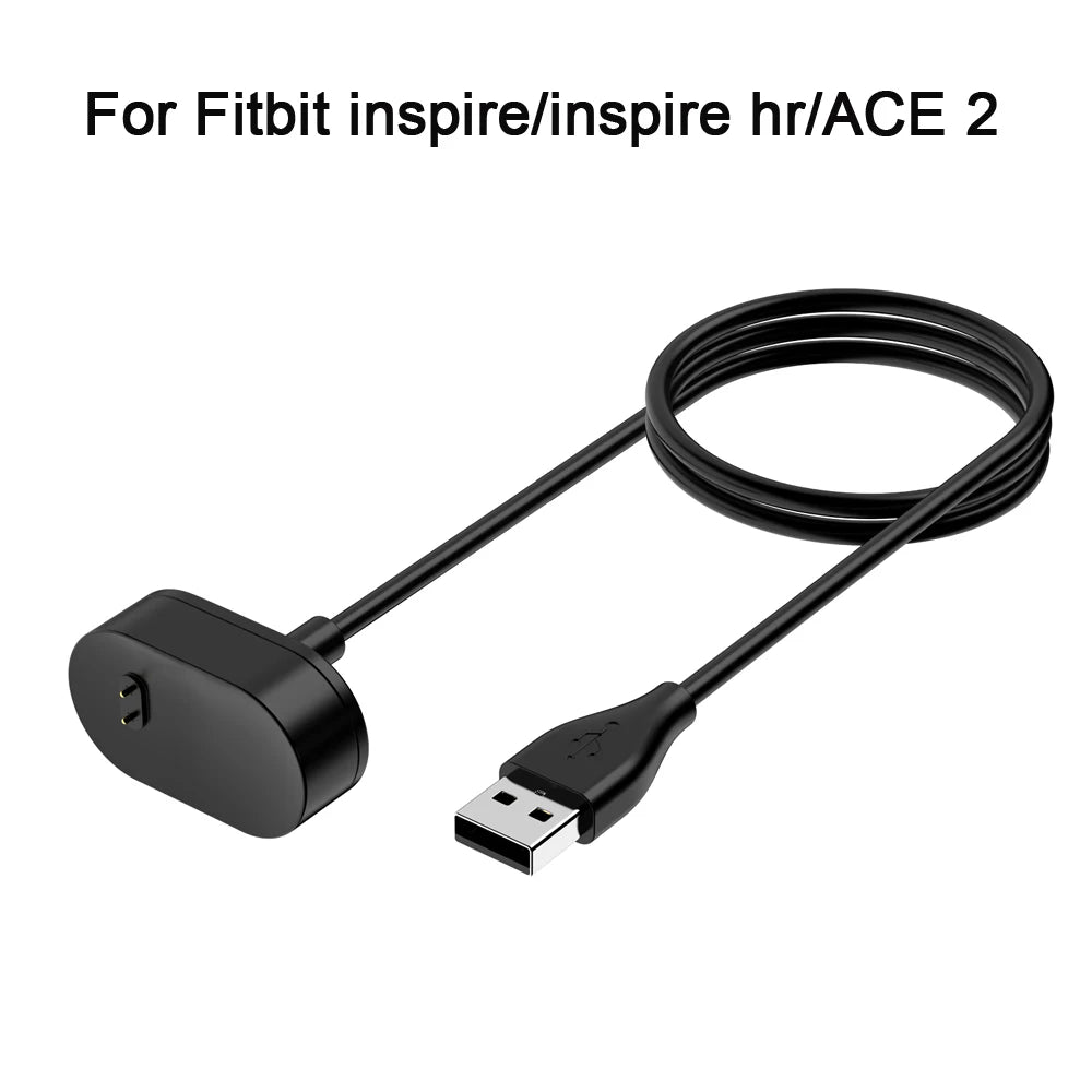 100cm USB Charger For Fitbit inspire/inspire 2/inspire 3 Charging Cable Cord Clip Dock For Fitbit inspire HR/ACE 2/ACE 3 Charger