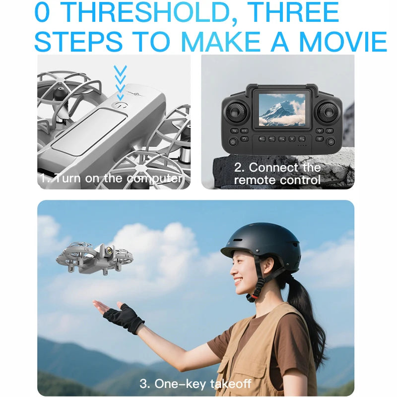 KF600 4K Camera Drone With LED Screen Controller One Key Take Off 360 ° Rotate 3D Stunt Fly FPV Mini Quadcopter RC Drones