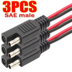 SAE Connector Cable 2 Pin Quick Disconnect Wire Harness for Motorcycle Solar Panel Battery Tender Automotive DC Power Extension