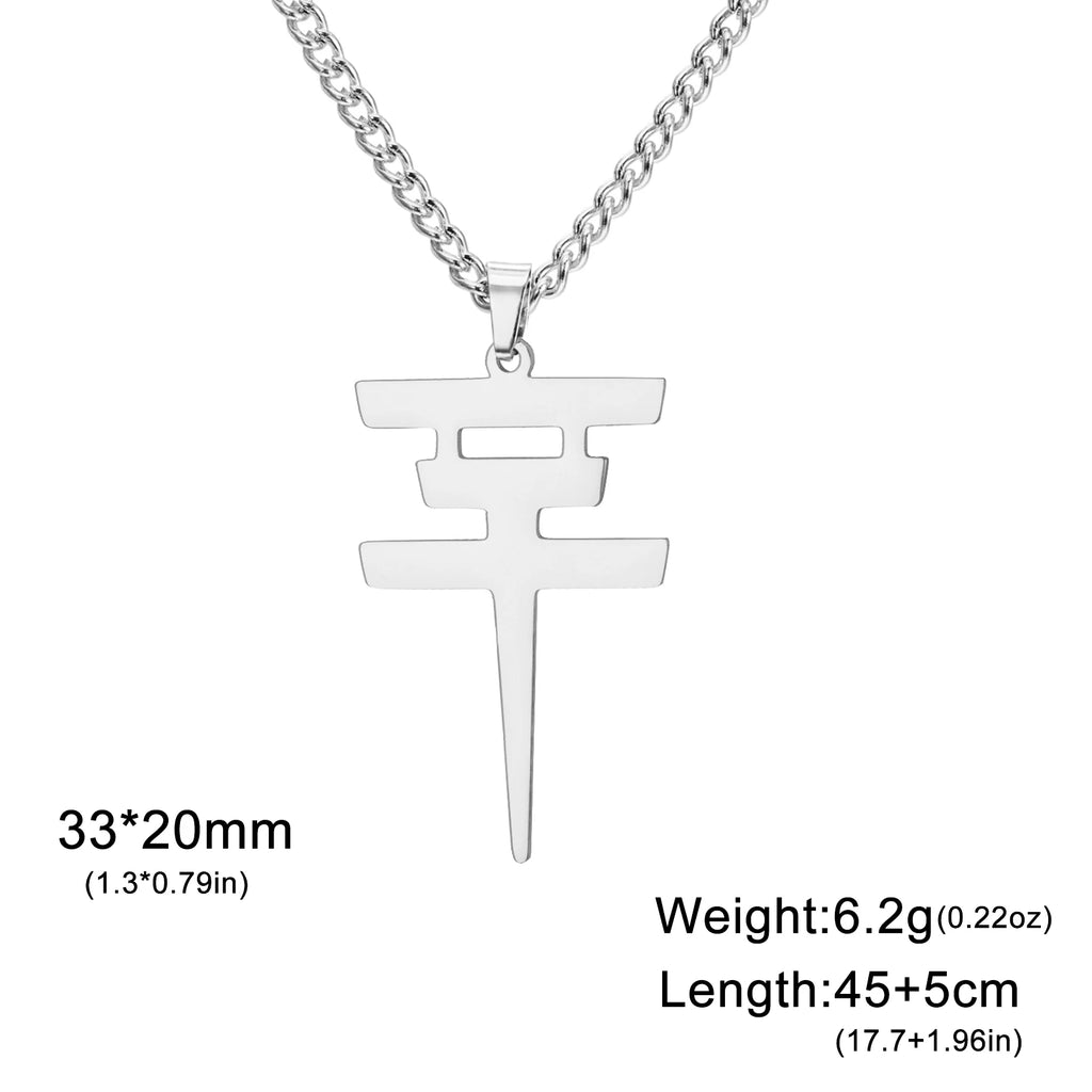 Tokio Hotel Merch Necklace Stainless Steel Band Symbol Pendant Alternative Rock Fan Collar Accessory