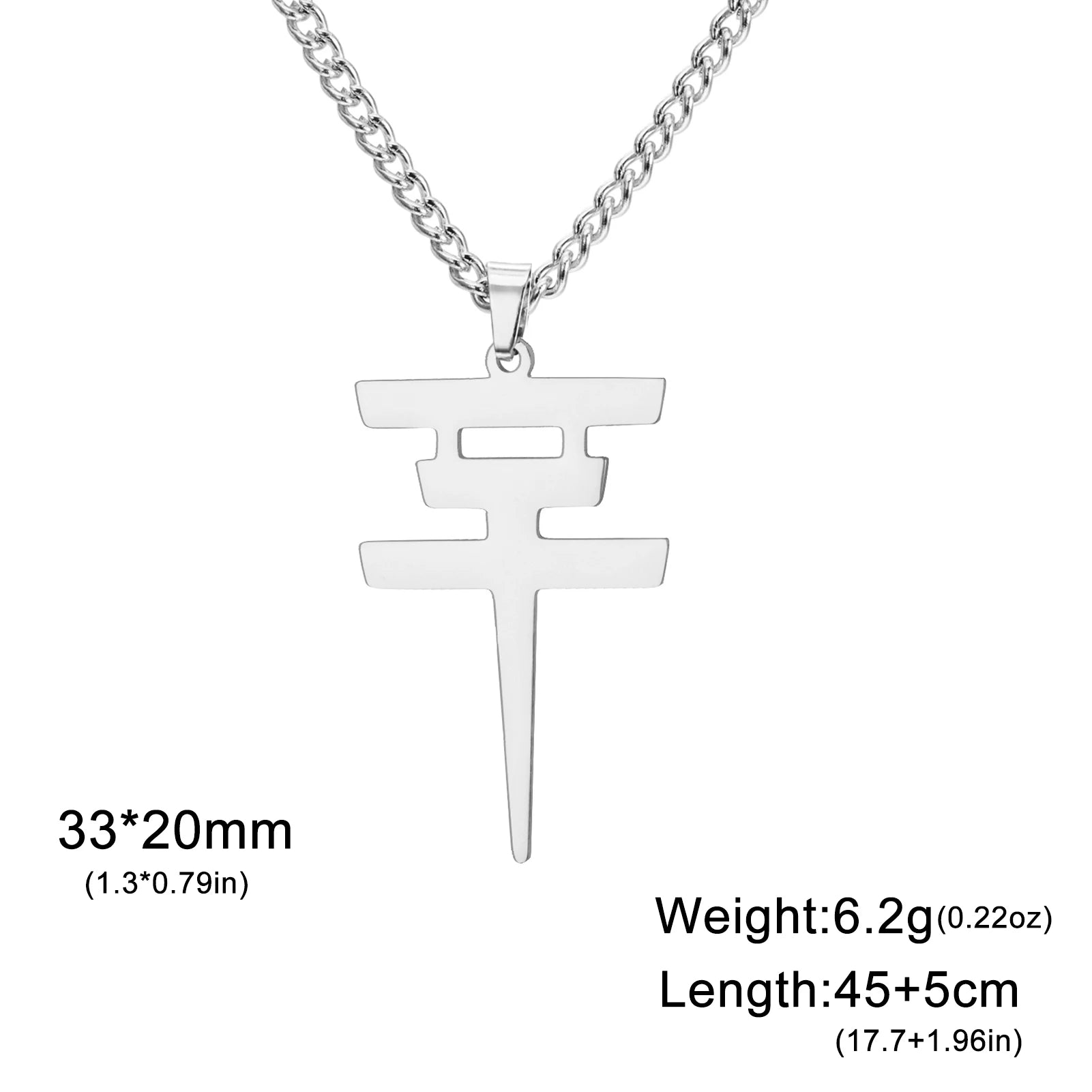 Tokio Hotel Merch Necklace Stainless Steel Band Symbol Pendant Alternative Rock Fan Collar Accessory
