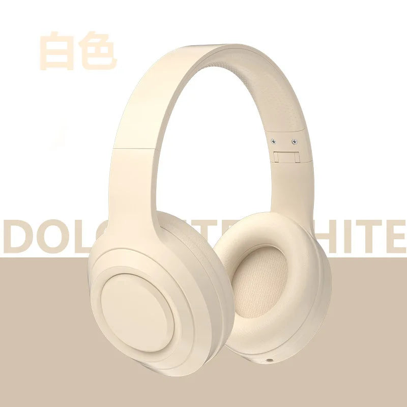 Over Ear HIFI Stereo Headsets Wireless Bluetooth5.3 Headphones Sports Gaming Earphones with HD Mic Support AUX noise reduction