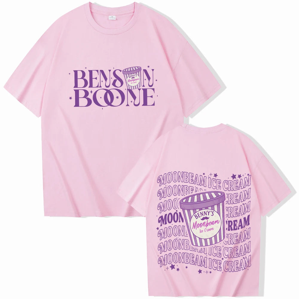 Benson Boone Moonbeam Ice Cream T-shirt Tour 2025 Merch Unisex Pullover Tops