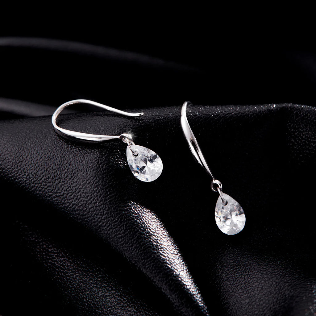 OEVAS 6*9mm Pear Cut Zircon Earrings For Women 100% S925 Sterling Silver Lab Diamond Sparkling Wedding Fine Jewelry wholesale