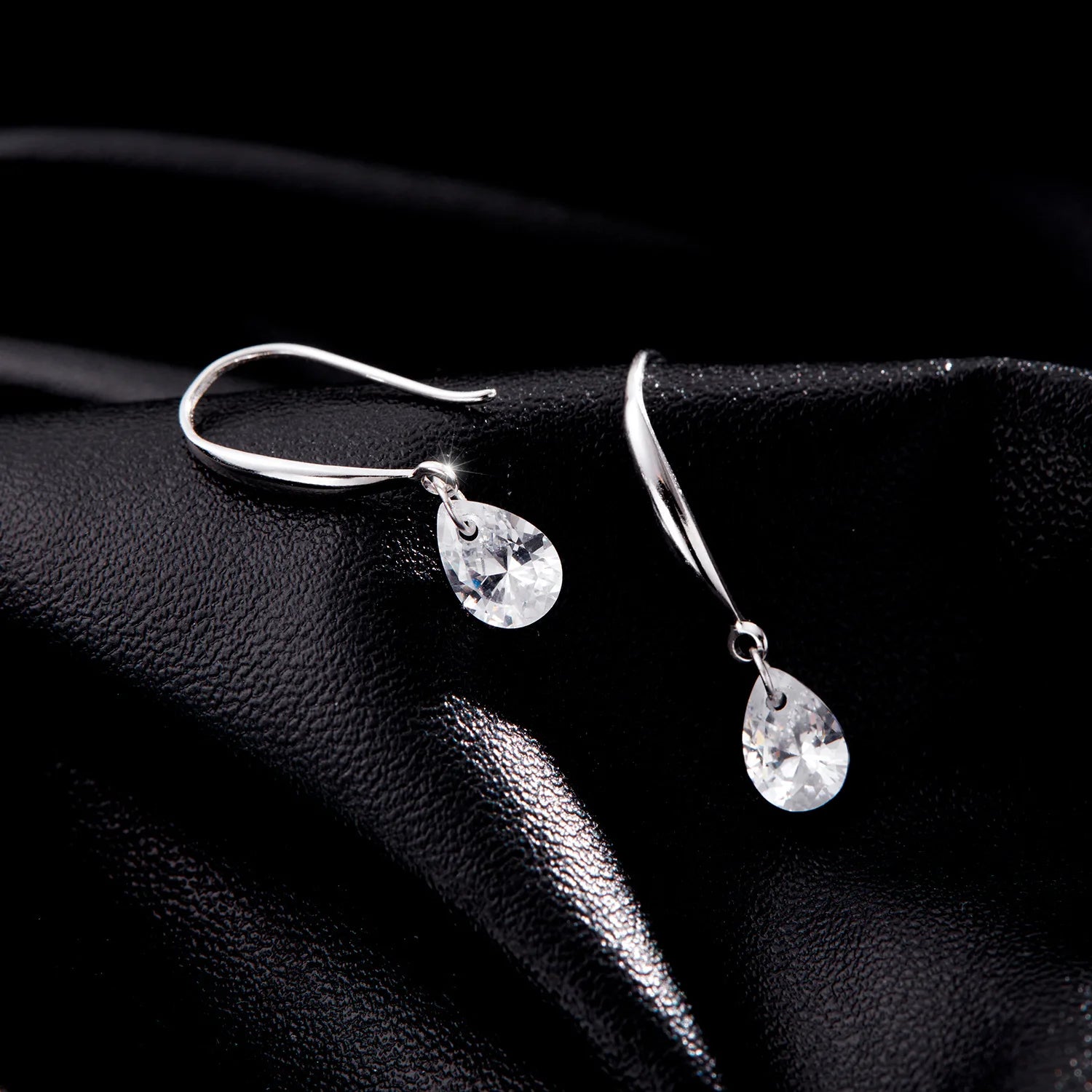 OEVAS 6*9mm Pear Cut Zircon Earrings For Women 100% S925 Sterling Silver Lab Diamond Sparkling Wedding Fine Jewelry wholesale