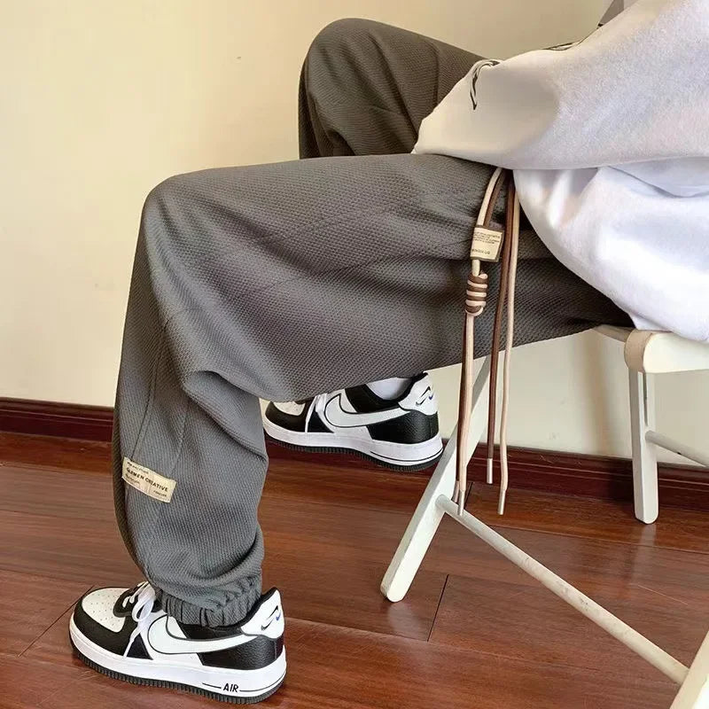 Casual Vintage Oversize Men's Pants Loose Fit American Style Sweatpants Plus Sizes For Spring Summer Season