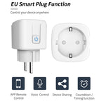 TUYA Smart Plug WiFi Socket EU 20A Power Monitor Timing Function Voice Control Work With Alexa Google Home Smart Life