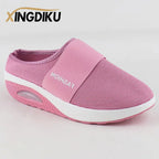 Cushion Slip-On Women Walking Shoes Orthopedic Diabetic Ladies Platform Mules Mesh Lightweight Slippers Wedge Female Sneaker