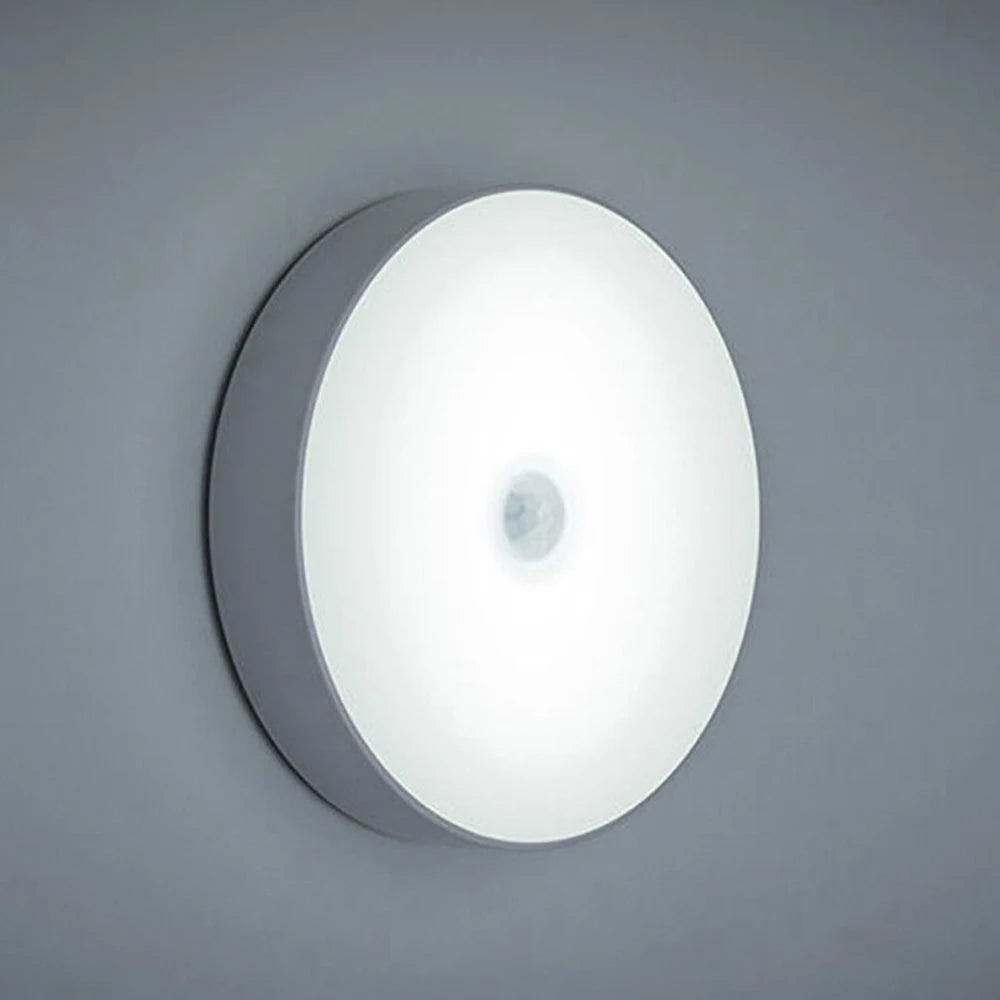 USB Rechargeable LED Night Light with Switch, Motion Sensor Magnetic Wireless Lamp, Warm White No Flicker for Closet Bed Cabinet