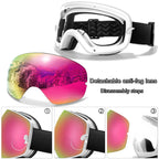 Ourdoor Sports Teen Men Women Ski Goggles-Anti-fog UV400 Eyewear, Christmas and New Year Gift, Free Black Lens and Optical Frame