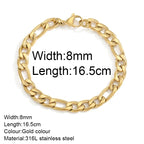 Gold Color Bracelet Stainless Steel Twist Cuban Chain Bracelet for Women Chain Bracelet Jewelry Gifts Wholesale Dropshipping
