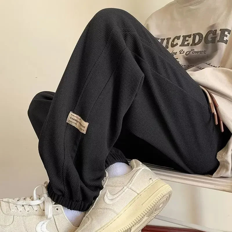 Casual Vintage Oversize Men's Pants Loose Fit American Style Sweatpants Plus Sizes For Spring Summer Season