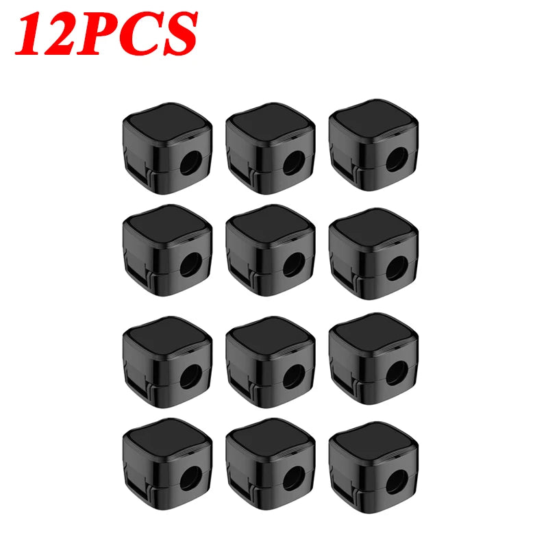 24/12PCS Magnetic Cable Organiser Clips Cable Management Wire Manager Cord Holder Charging Cable Winder Wall Mounted Hook