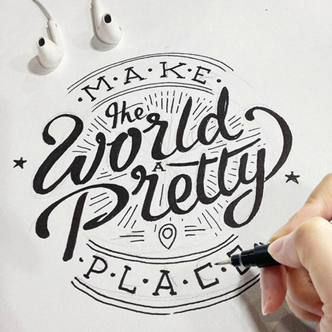 4 pcs Size black Chinese style Calligraphy Brush tip Pen  for Student easy writing Markers Art Office School Supplies Stationery