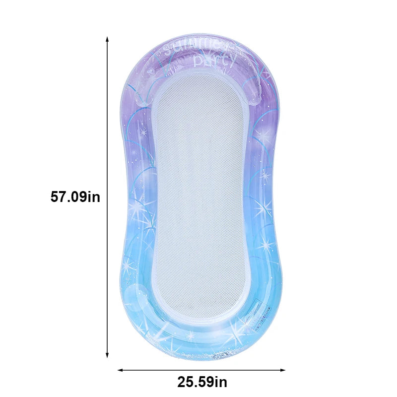 Rooxin Inflatable Water Hammock Floats Bed Swim Ring Tube Swimming Pool Mattresses Sleeping Bed Beach Lounger Chair