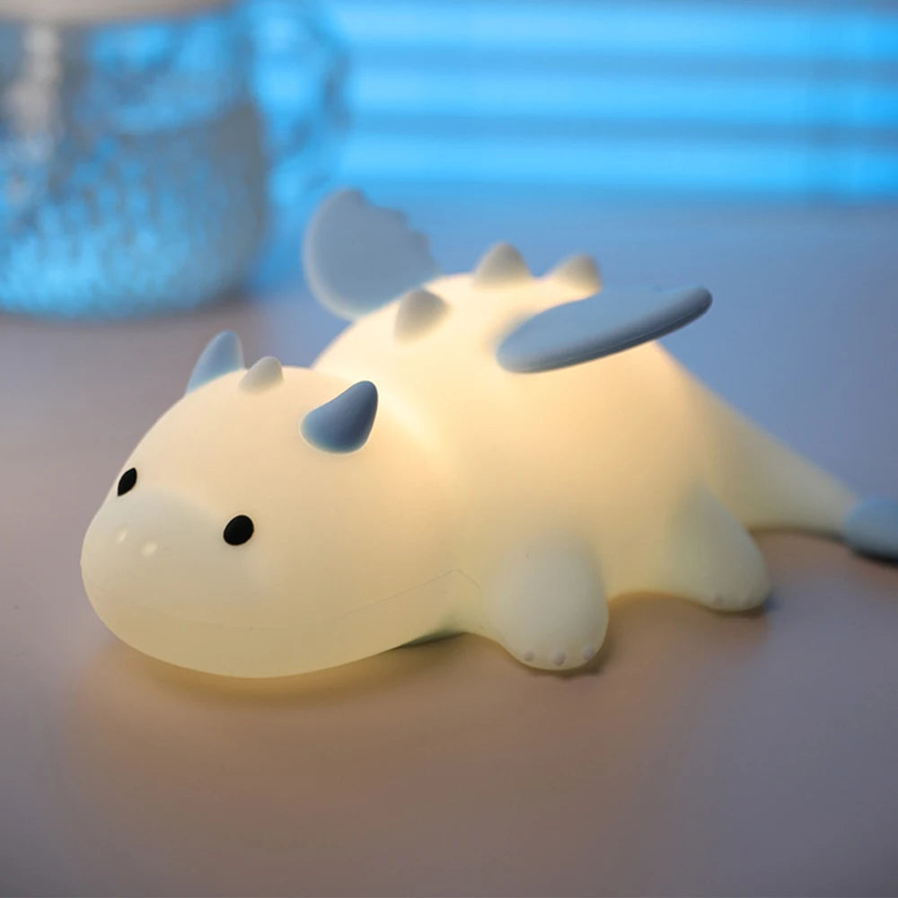 Cute Silicone Squishy Night Lamp Fox Rabbit Dimmable Nursery Nightlight Rechargeable Timing Bedside Table Lamp With Touch Sensor