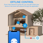 AU smart WiFi plug and socket, with energy monitor, voice control Alexa/ Google, remote control and timer 2.4GH 16A