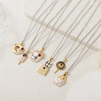 18K gold-plated ladies' cute food, fun Y2K dessert pendant necklace suitable for girls and teenagers