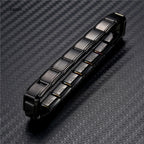 EXCXY New Women's Jewelry 9mm Width Itanlian Elastic Charm Bracelet Fashion Stainless Steel Bangle