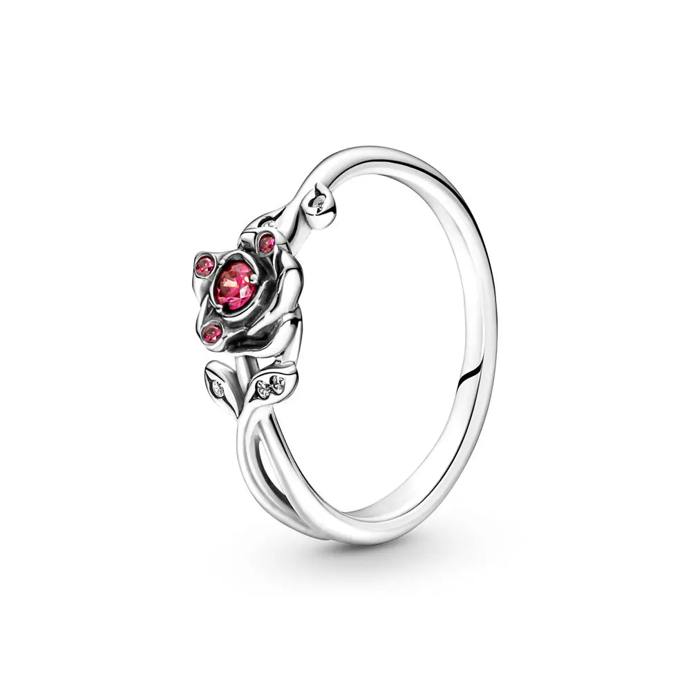 Hot Selling Original Rings Red Pink Heart Zircon Ring Size 6 7 8 9 Wedding Fashion High Jewelry Gifts for Women