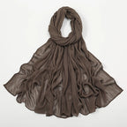 New Arrival Crinkle Rayon Hijab Women Muslim Scarf Shawls Solid Headscarf Wraps Big Size Plain Islamic Turban Headbands Foulard