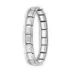Hapiship New Women's Jewelry 9mm Width Itanlian Elastic Charm Bracelet Fashion Stainless Steel Bangle ST-