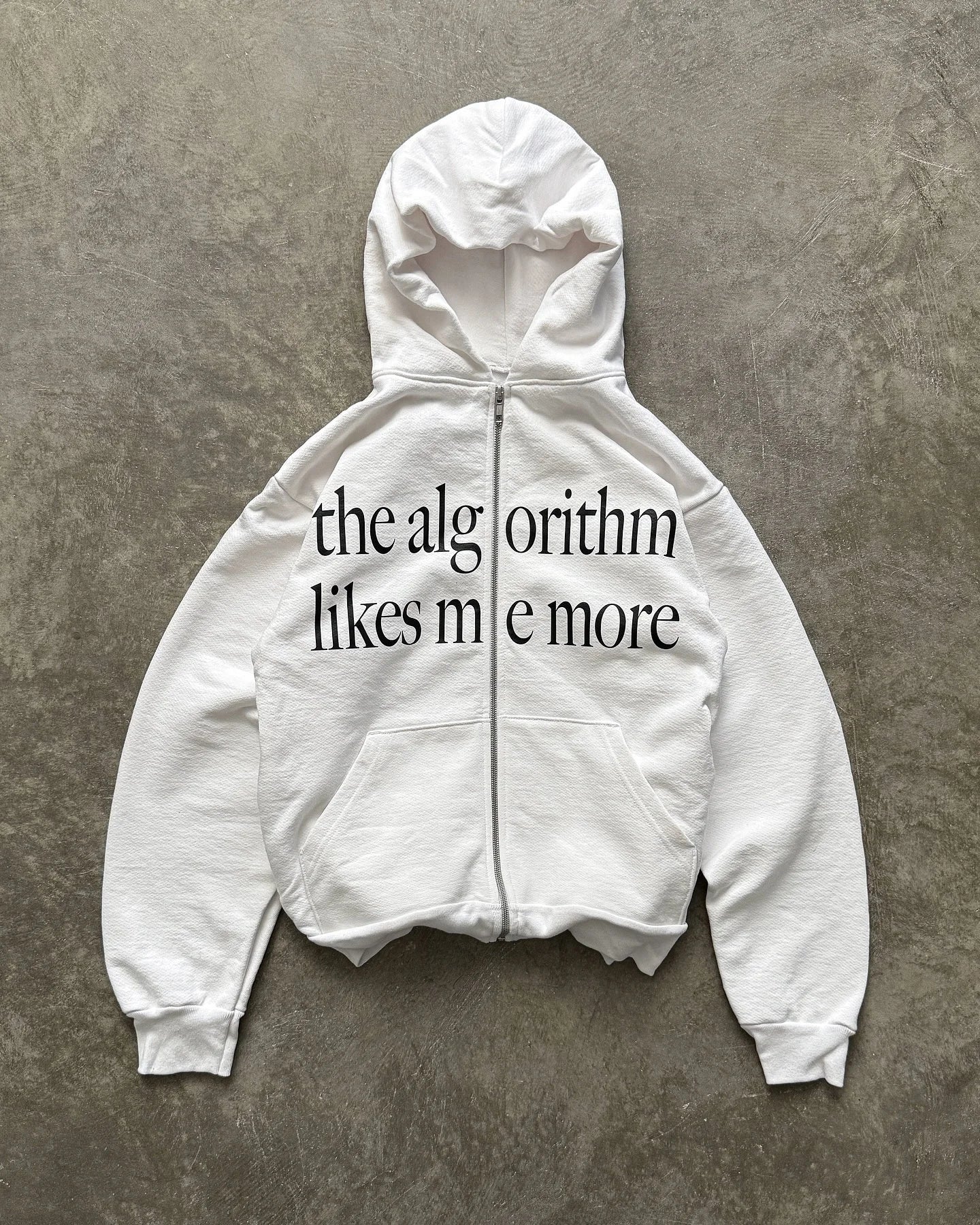Harajuku Retro Letter Printed Women Zipper Hoodie Casual White Loose Y2K Hoodies Comfortable Cotton Woman Clothing Sweatshirt